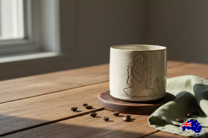 Handmade Lady Cat Ceramic Cup Mug | Aussie Made Wolf and Clay Cat Gift