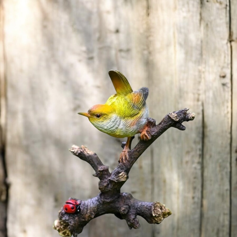 Wren Bird Yellow Ornament