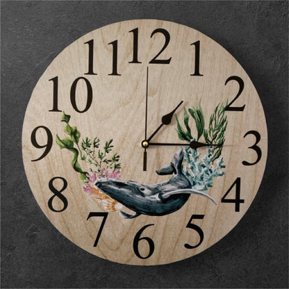 Clock Wall Whale Beach Shell Coastal Aussie Made - The Renmy Store Homewares & Gifts 