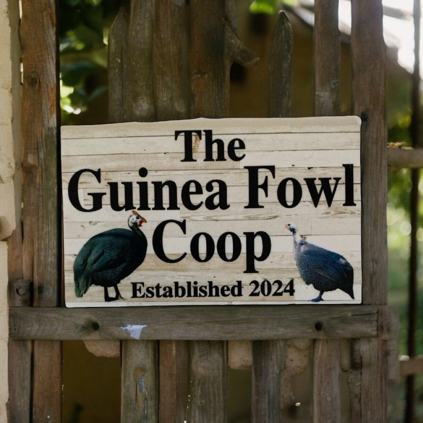 Guinea Fowl Coop House Rustic Sign - The Renmy Store Homewares & Gifts 