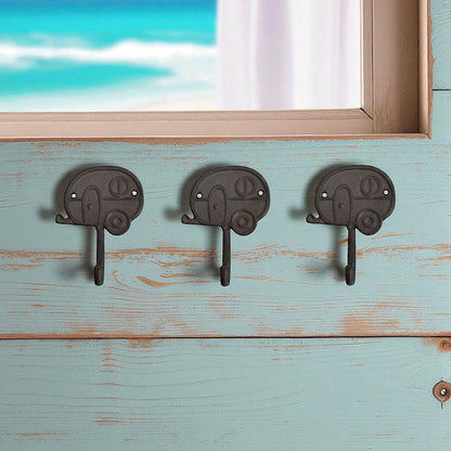 Caravan Hook Set of 2 or 3 Rustic Cast Iron