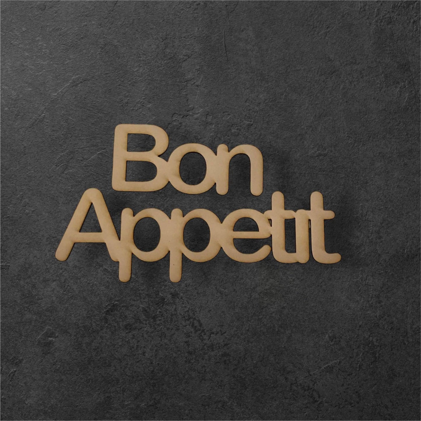 Bon Appetit French Word Sign MDF DIY Wooden - The Renmy Store Homewares & Gifts 