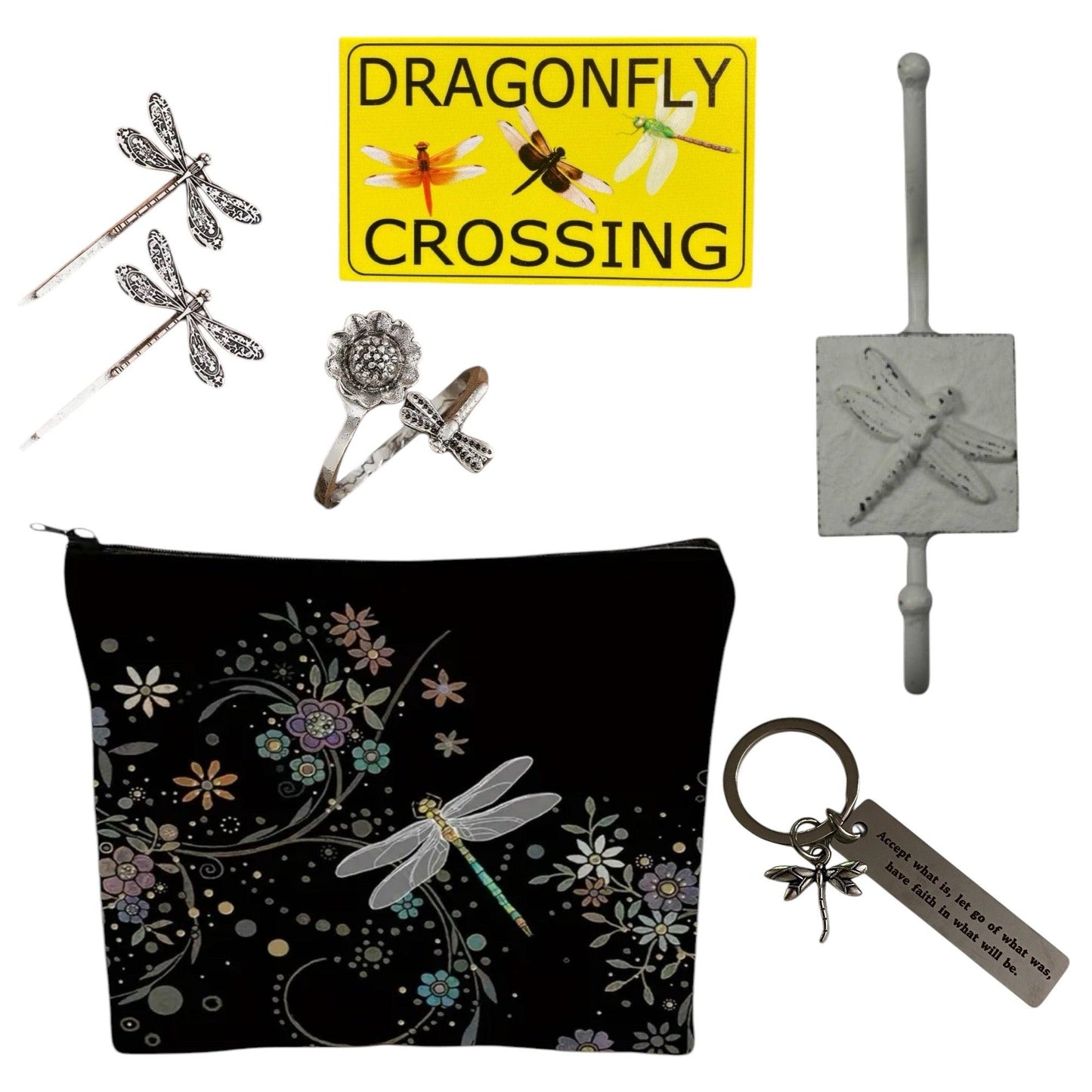 Dragonfly Bag Hook Ring Key Chain Sign Gift