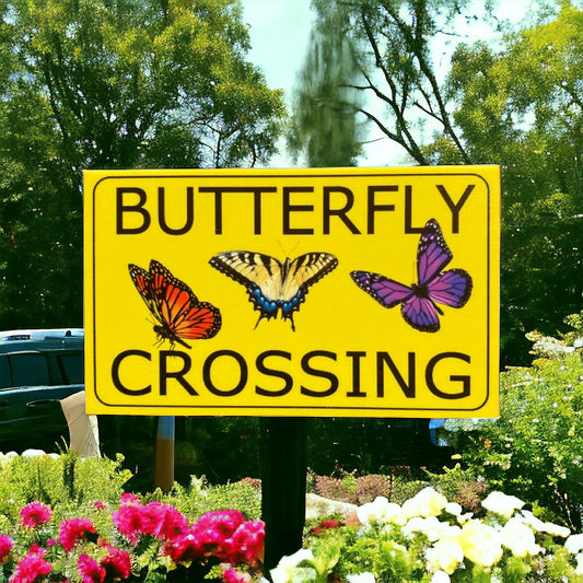 Butterfly Crossing Sign - The Renmy Store Homewares & Gifts 