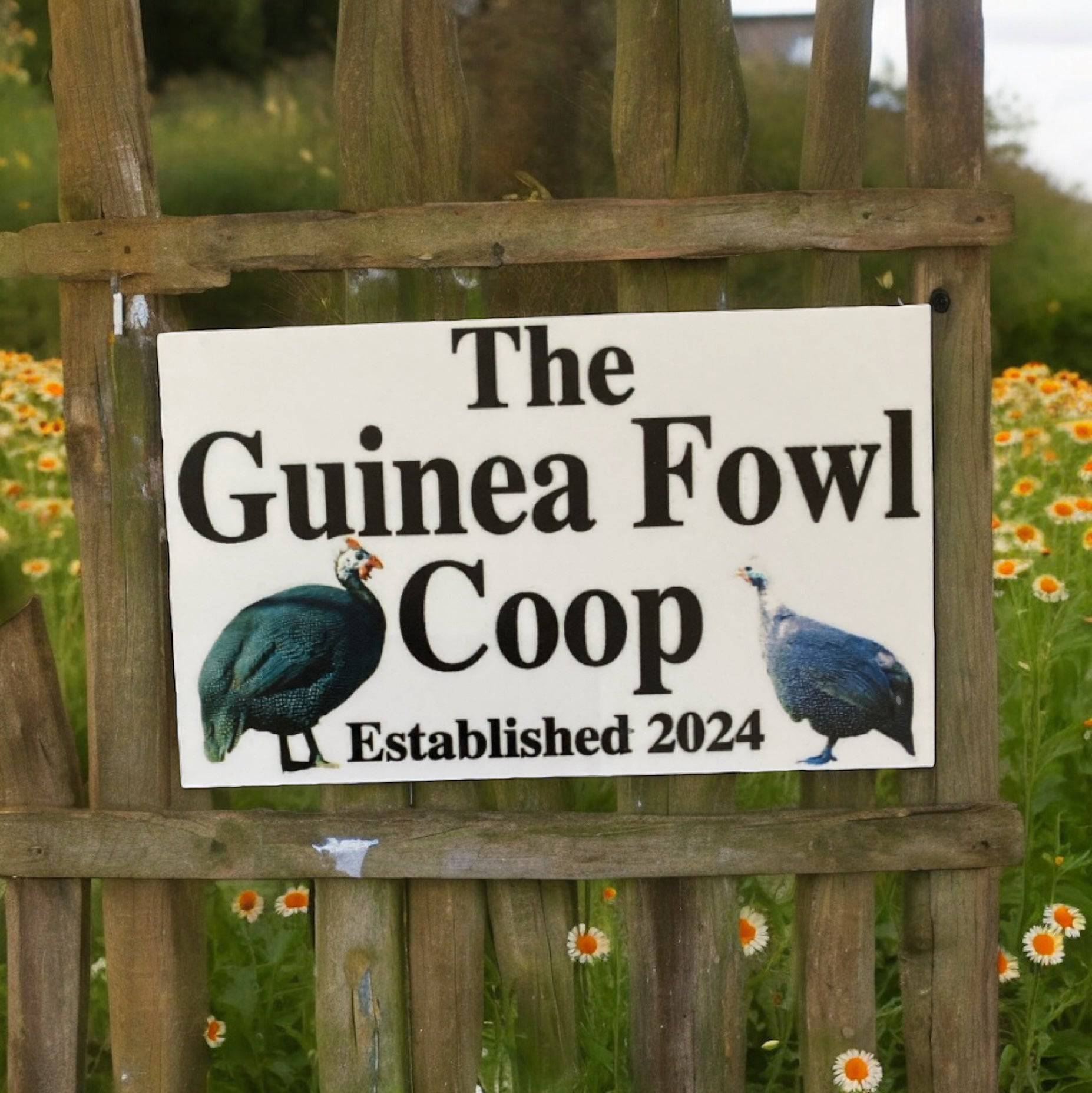 Guinea Fowl Coop House Sign - The Renmy Store Homewares & Gifts 