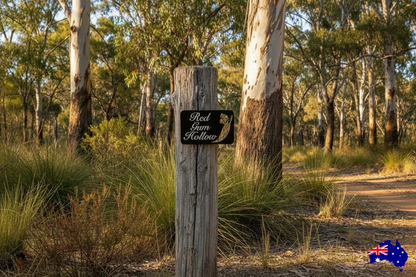 Custom Australian Gum Nut Property Sign - Red Gum Hollow - Rusty Metal Steel Sign - Australian Made