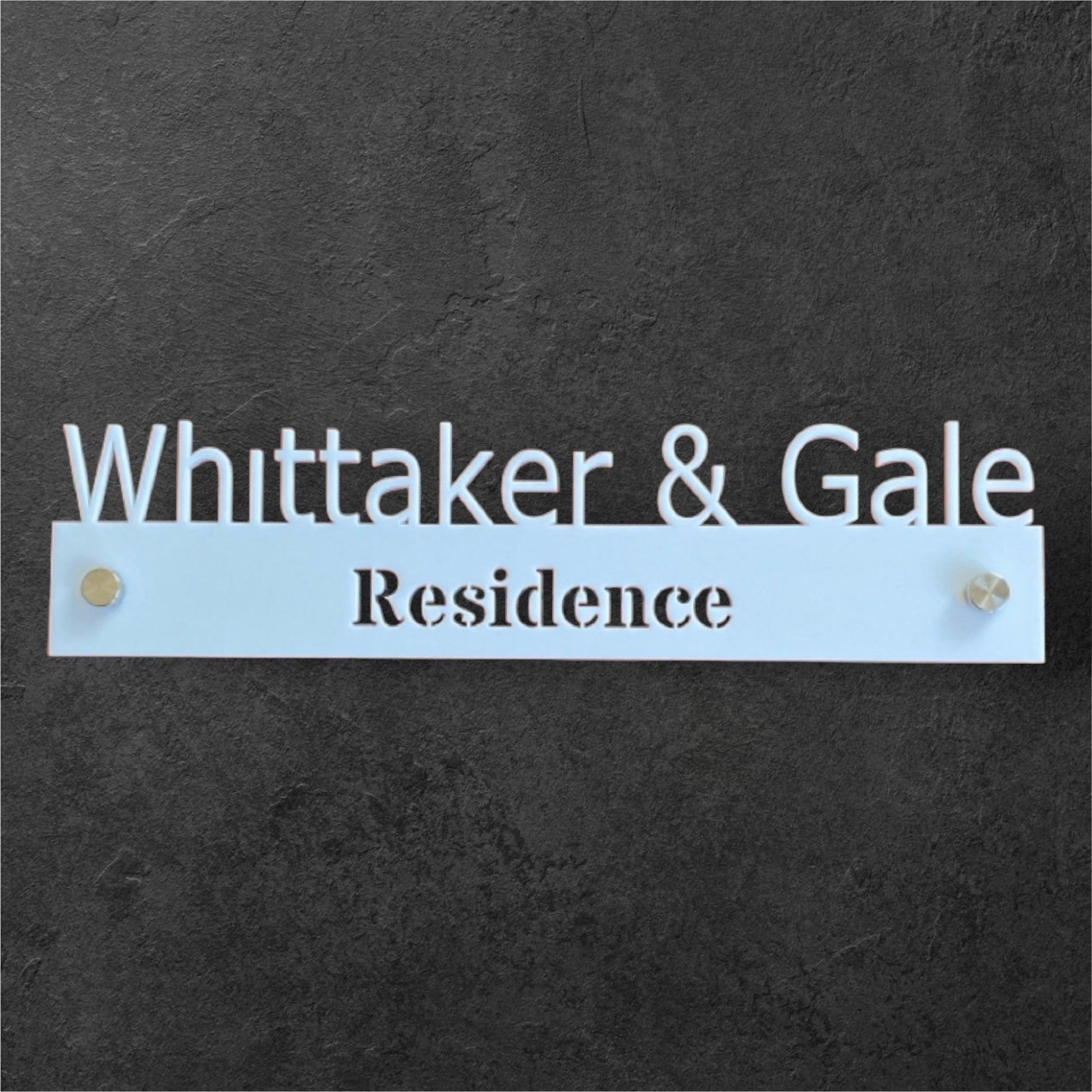 Personalised Residence Family Surname White House Custom Sign - The Renmy Store Homewares & Gifts 