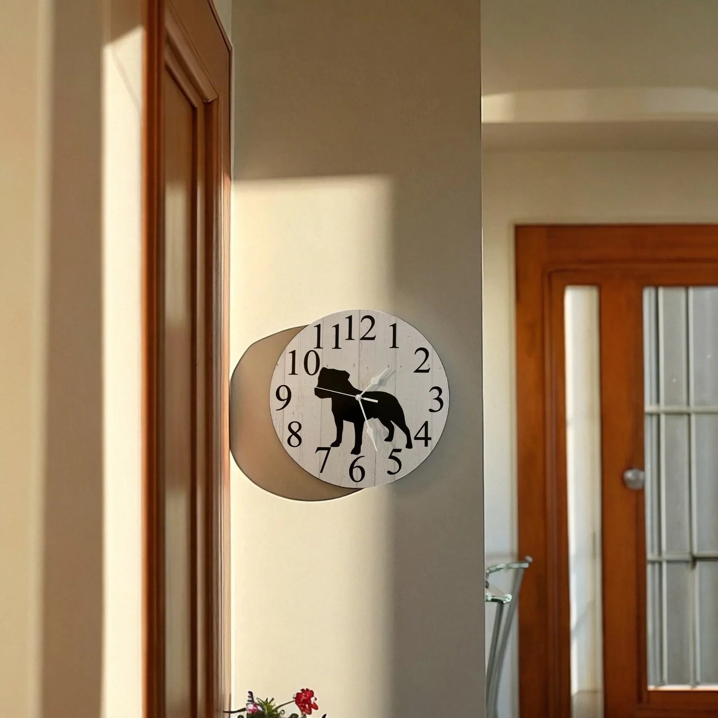 Clock Wall Dog Staffy Staffordshire Bull Terrier 30cm 60cm Aussie Made