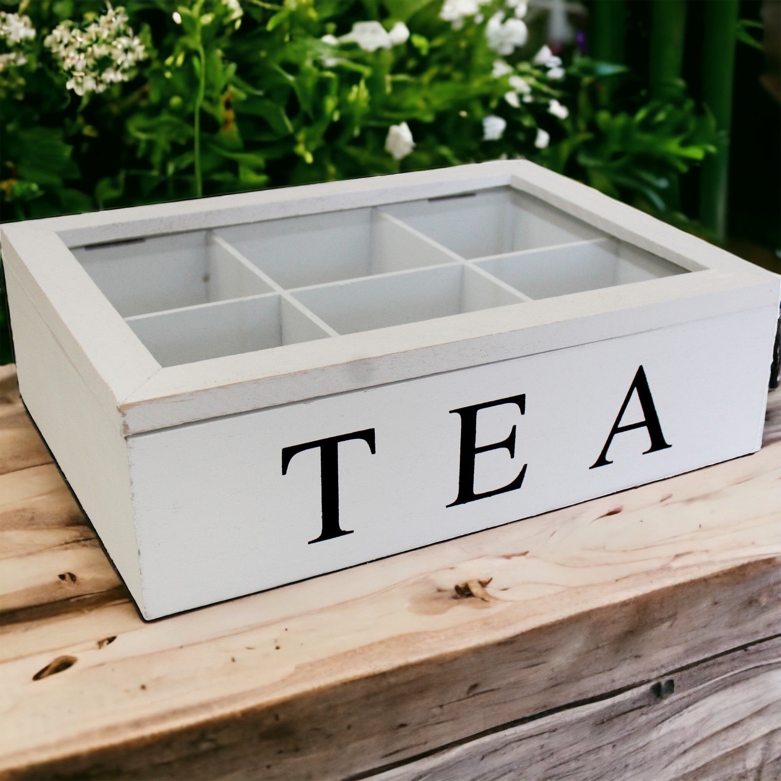 Tea Box French White Classic Med - The Renmy Store Homewares & Gifts 