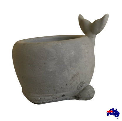 Planter Pot Whale Aussie Handmade Concrete