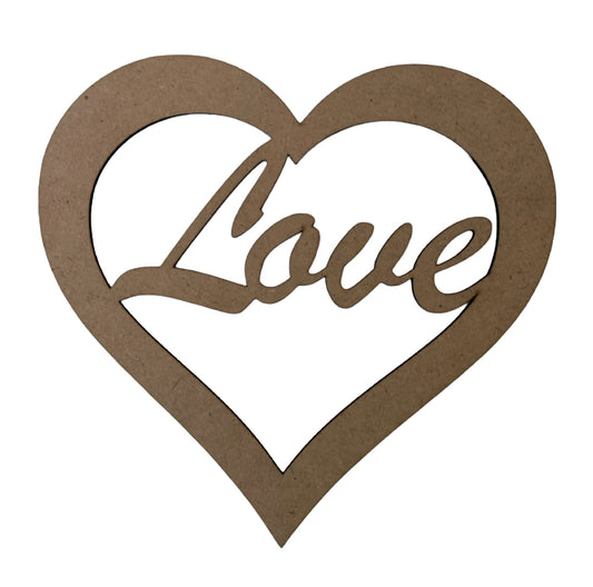 Heart Love Wooden MDF DIY Wall - The Renmy Store Homewares & Gifts 