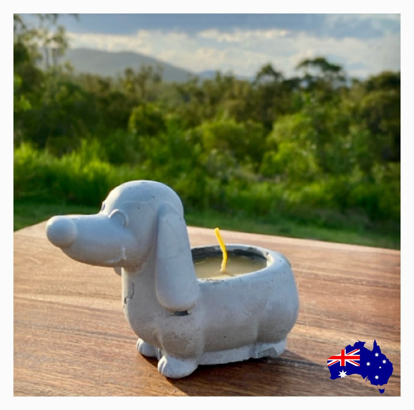 Pure Beeswax Dog Dachshund Candle Aussie Handmade