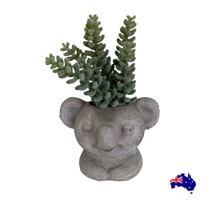 Planter Pot Vase Koala Aussie Handmade Concrete