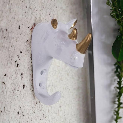 Rhino White and Gold Hook - The Renmy Store Homewares & Gifts 