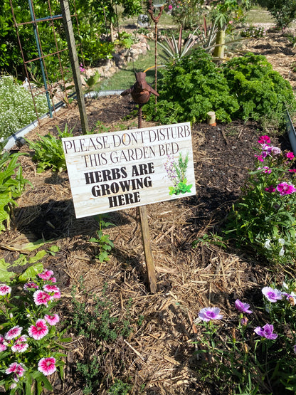 Please Don't Disturb This Garden Veggie Patch Sign