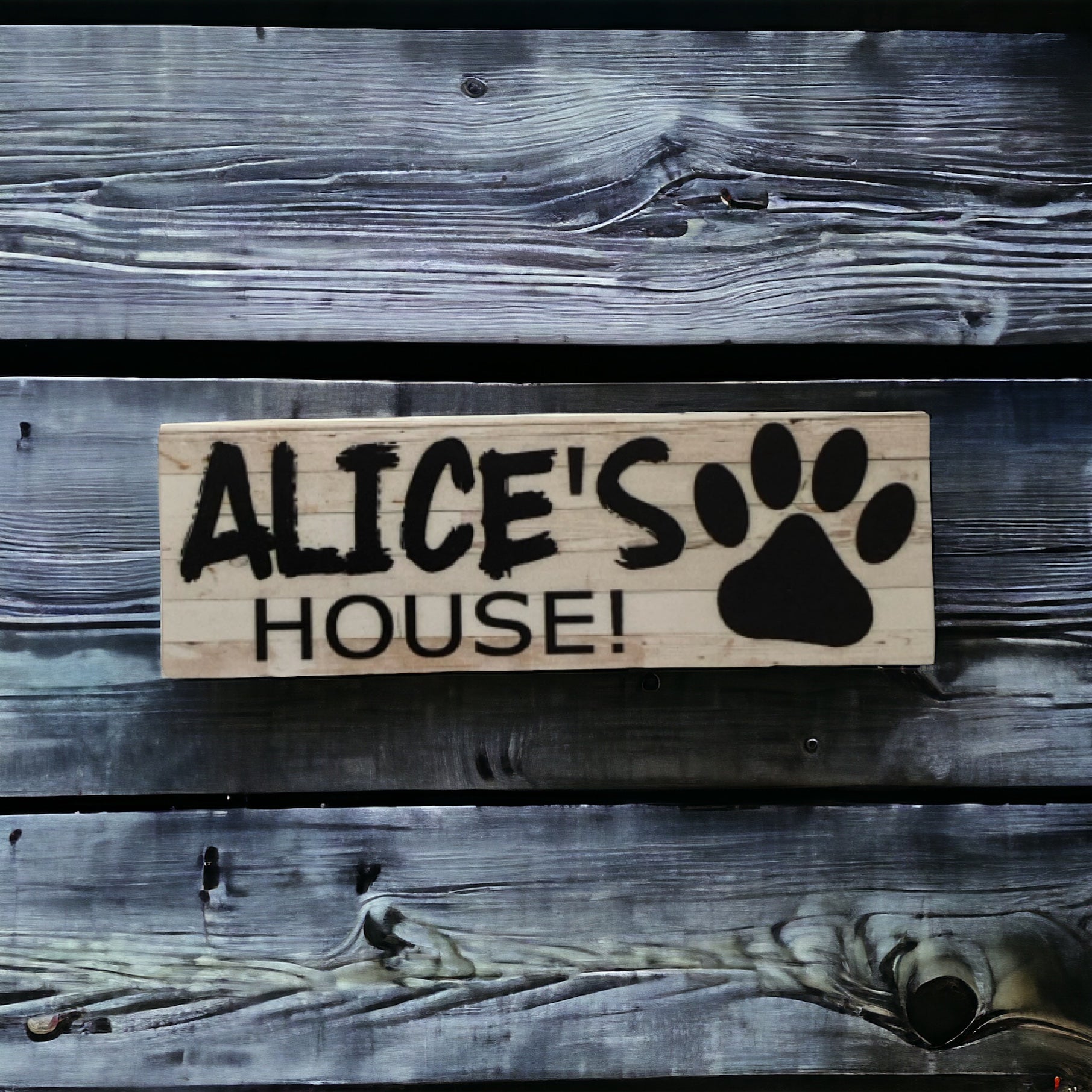 Dog Kennel House Custom Personalised Rustic Pets Name Sign - The Renmy Store Homewares & Gifts 