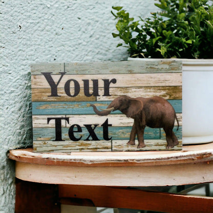 Elephant Africa Custom Persoanlised Sign - The Renmy Store Homewares & Gifts 