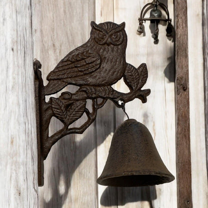 Door Bell Owl Bird Vintage Cast Iron - The Renmy Store Homewares & Gifts 