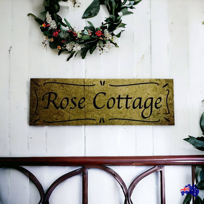 Cottage Custom Personalised Vintage Sign - The Renmy Store Homewares & Gifts 