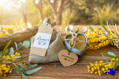 Heart Beeswax Candle Olive Oil Soap Gift Set Aussie Handmade