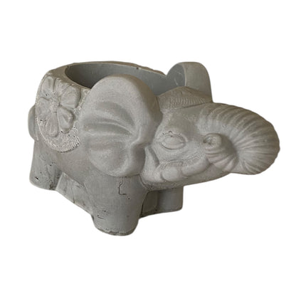Planter Pot Elephant Love Aussie Handmade Concrete
