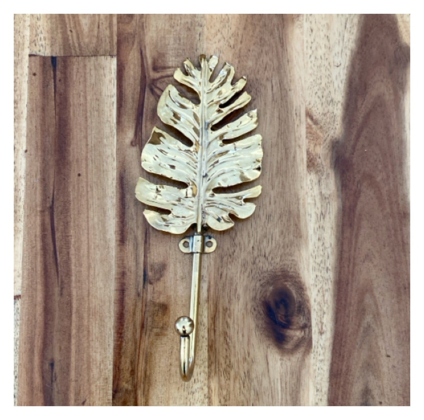 Hook Feather Leaf Brass - The Renmy Store Homewares & Gifts 
