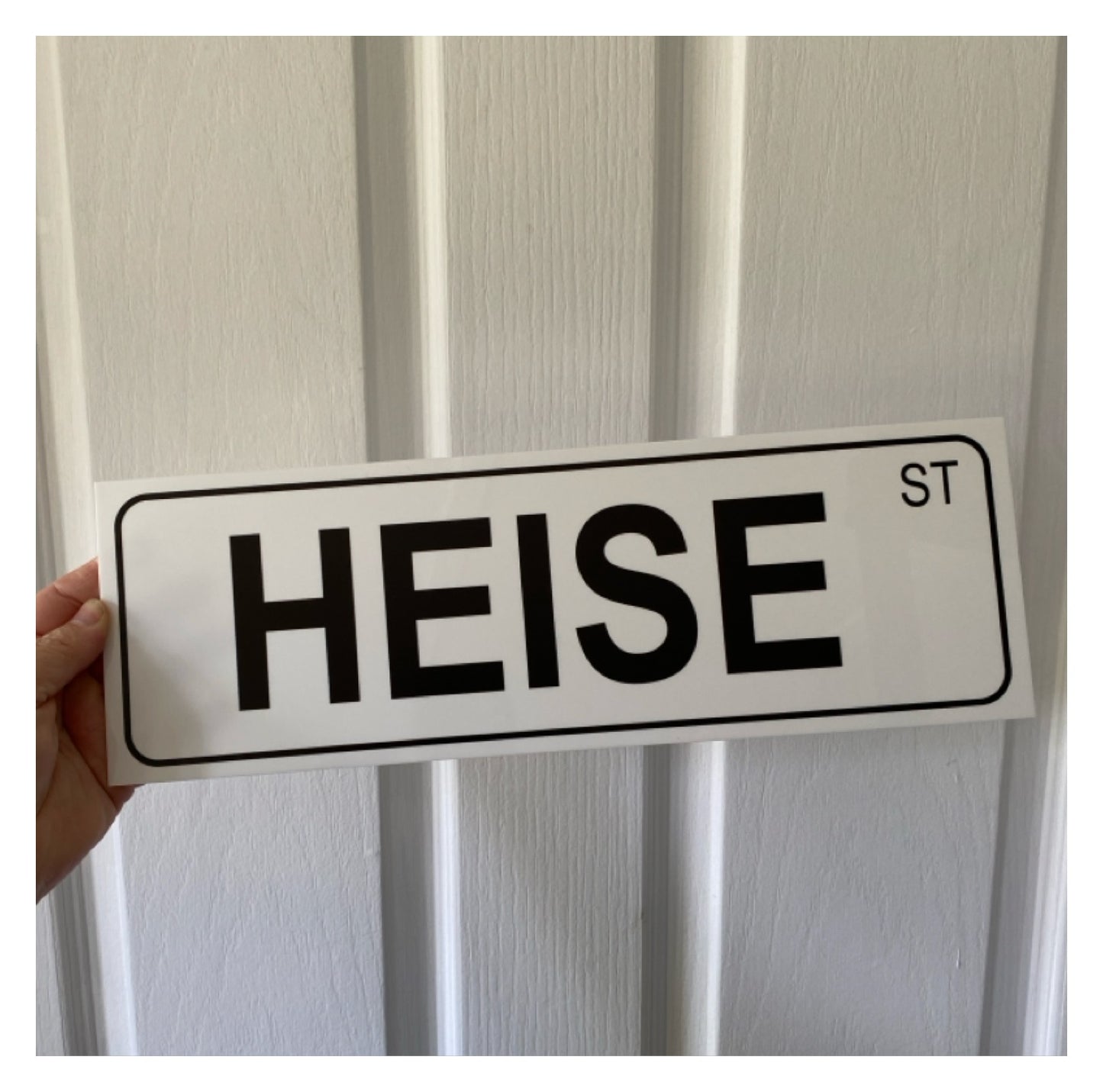 Street White Custom Personalised Sign