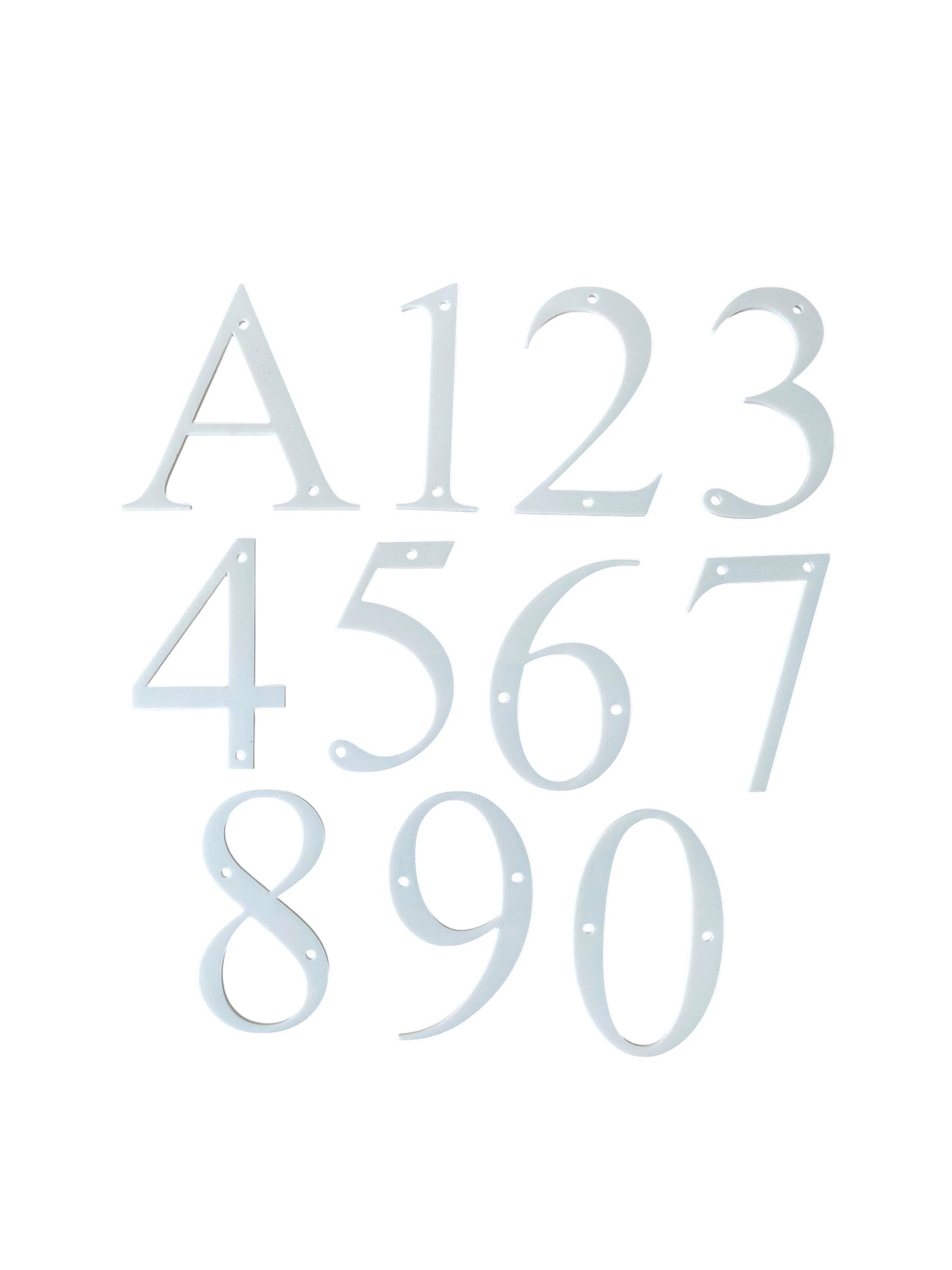 House Numbers & Letters | Acrylic Letterbox Address Signs | Black or White 85mm 8.5cm | Aussie Made
