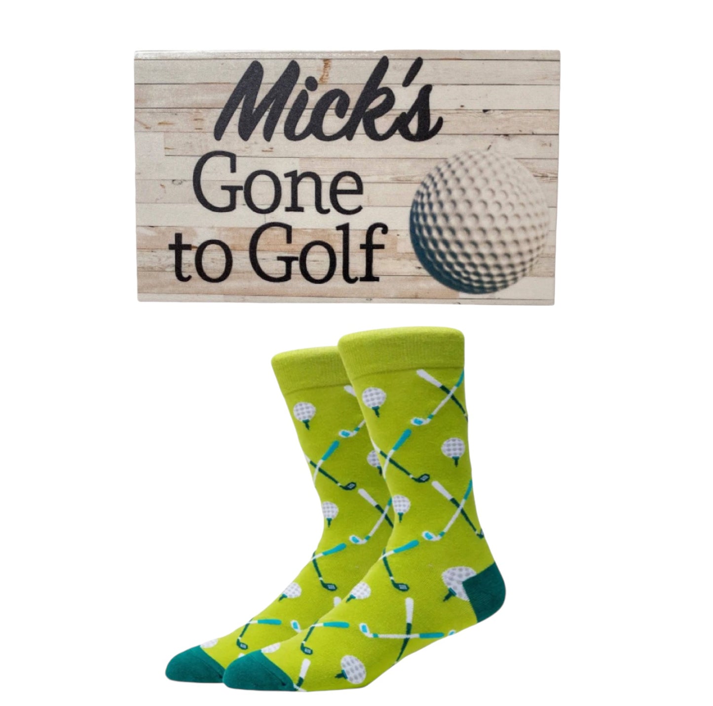 Golf Socks Personalised Gone To Golf Sign Gift