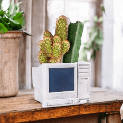 Planter Pot Radio Music Cassette Computer Retro Vintage - The Renmy Store Homewares & Gifts 