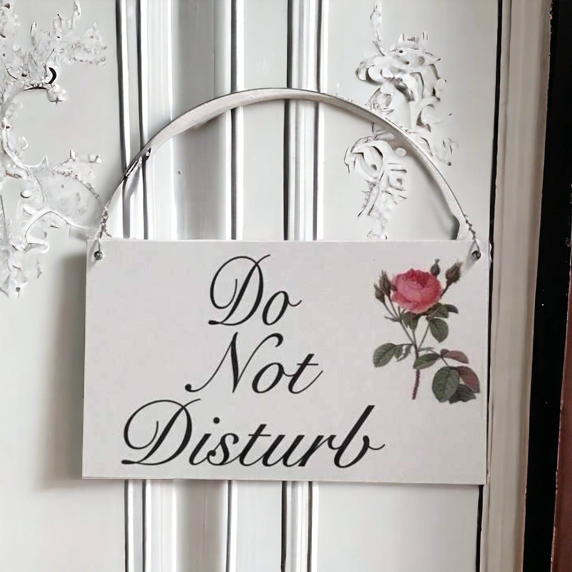 Do Not Disturb Make Up My Room Double Sided Rose Sign - The Renmy Store Homewares & Gifts 