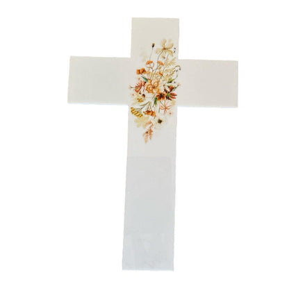 Cross Floral Spring Flowers Home Garden Wall Decoration - The Renmy Store Homewares & Gifts 