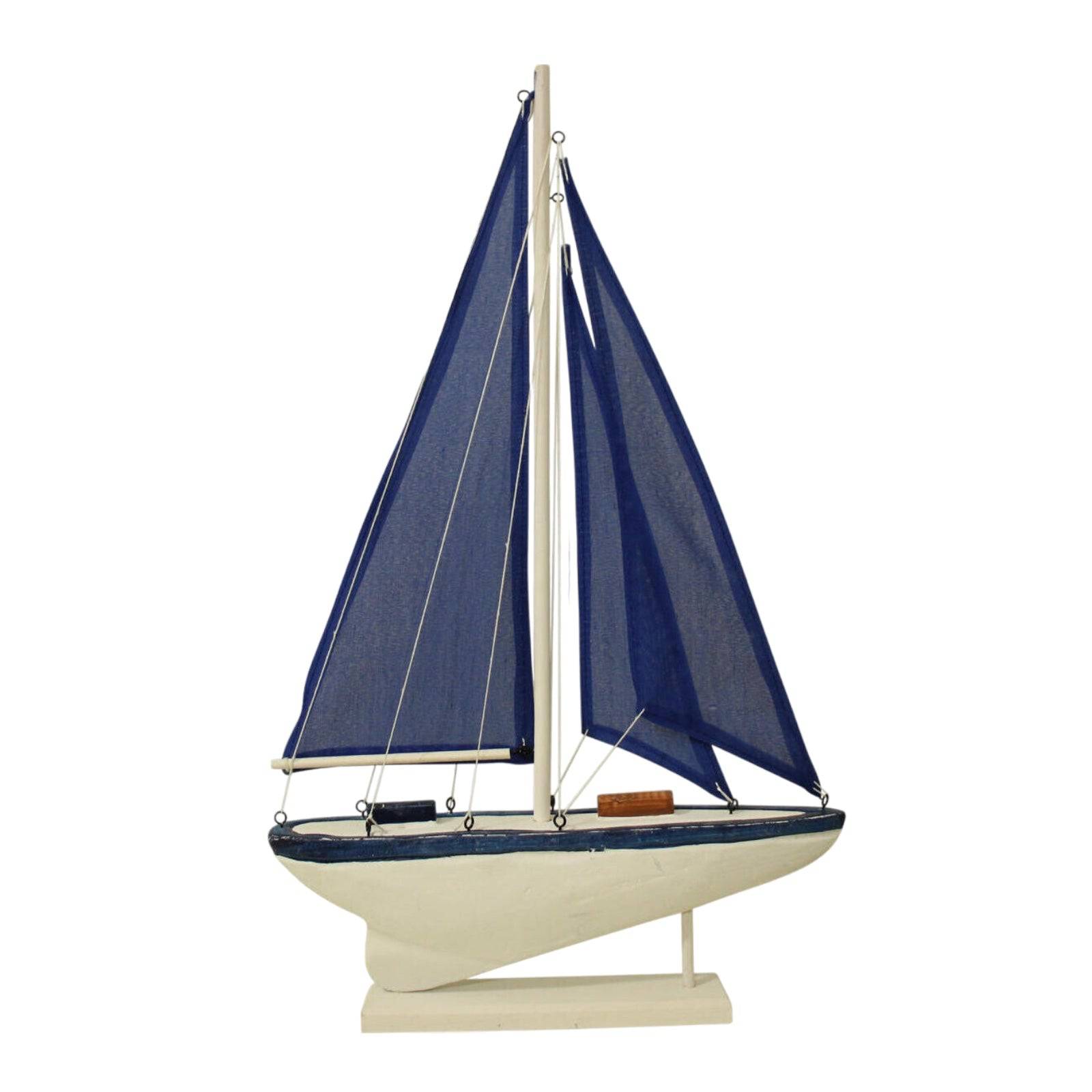 Sailing Boat Navy Blue Coastal Small - The Renmy Store Homewares & Gifts 