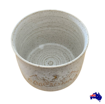 Mug Cup Camping Caravan Pottery Ceramic Aussie Made