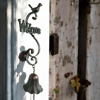 Door Bell Welcome Bird Vintage Cast Iron - The Renmy Store Homewares & Gifts 