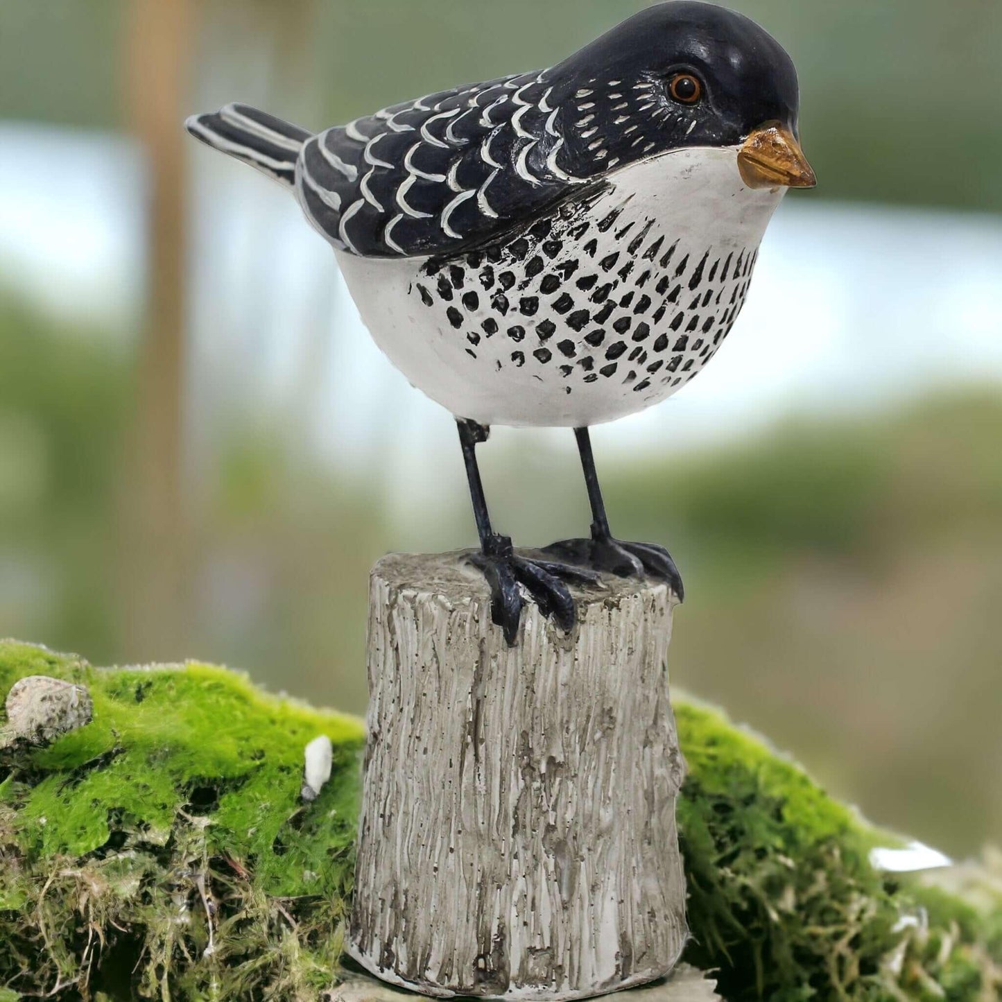 Bird Natural Black White Ornament - The Renmy Store Homewares & Gifts 