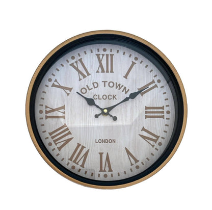 Clock Wall Black Vintage Gold - The Renmy Store Homewares & Gifts 