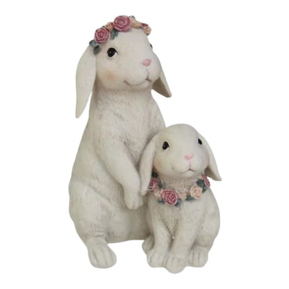 Rabbit Bunny French Provincial Mother Baby Ornament