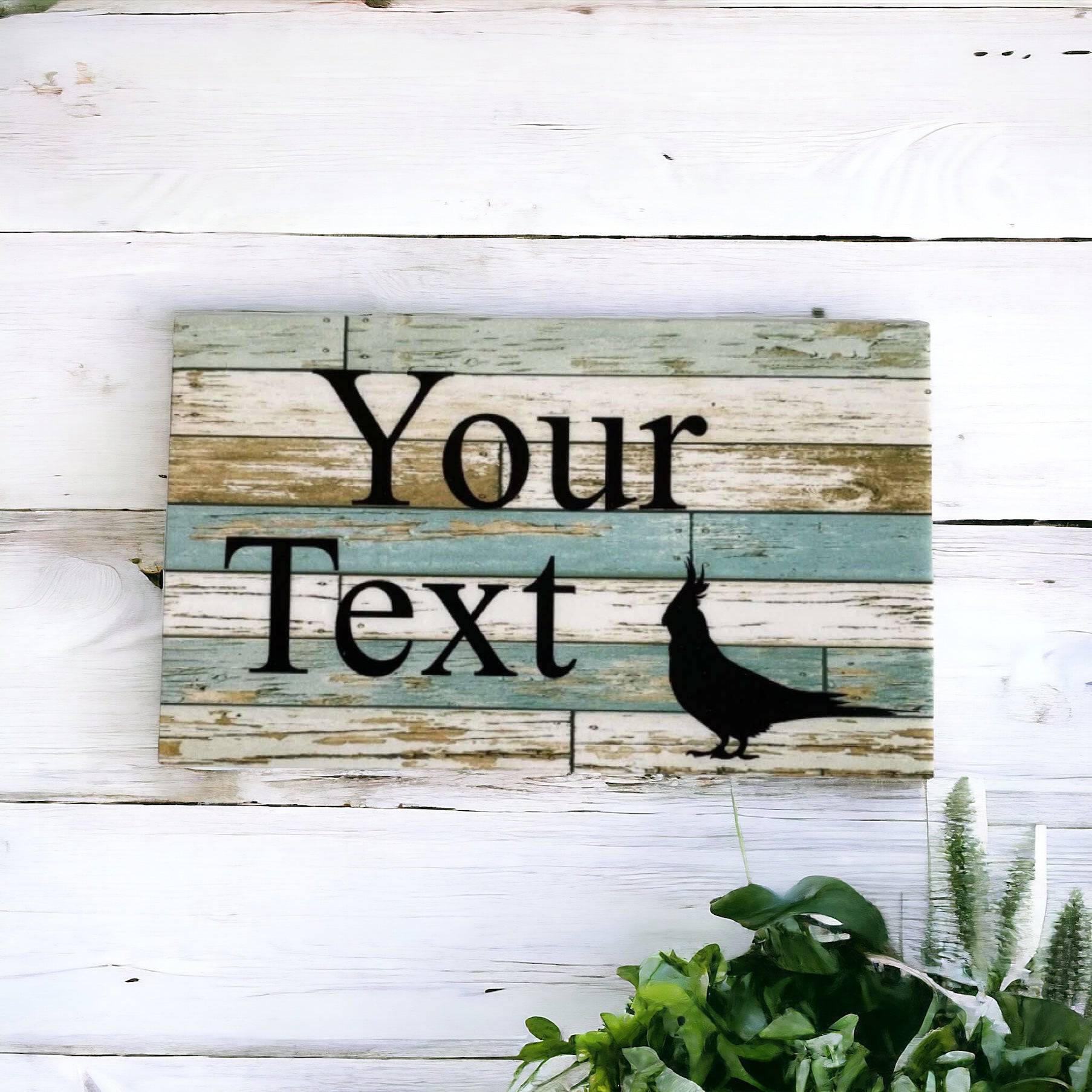 Bird Custom Personalised Parrot Sign - The Renmy Store Homewares & Gifts 