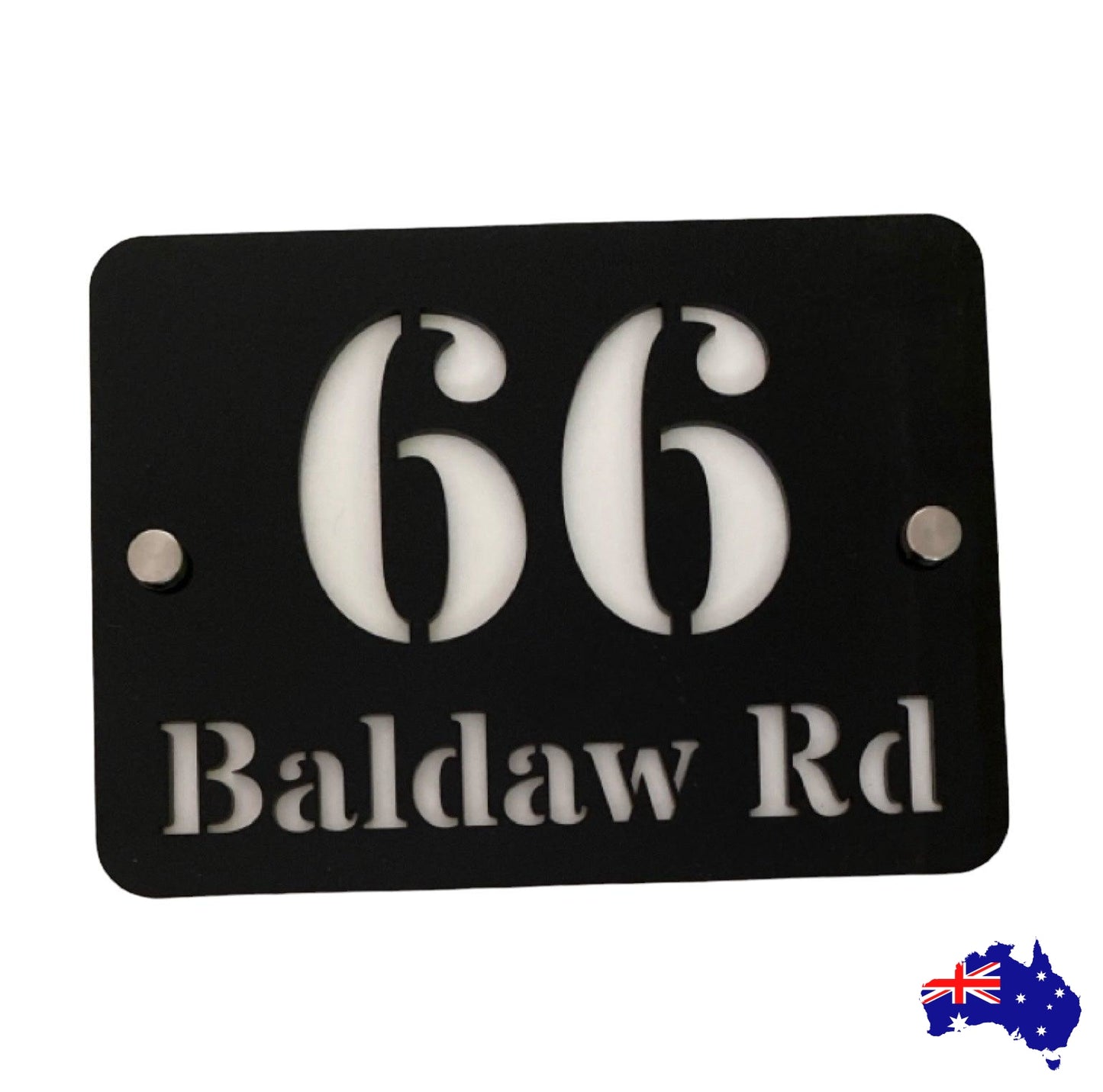 Personalised Street Number Address Letter Box Black House Custom Sign - The Renmy Store Homewares & Gifts 