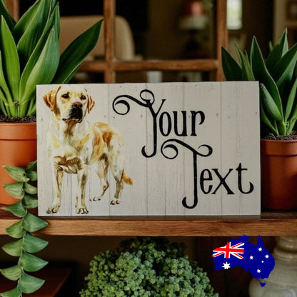 Labrador Retriever Golden Dog Personalised Custom Sign