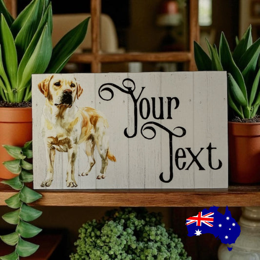 Labrador Retriever Golden Dog Personalised Custom Sign
