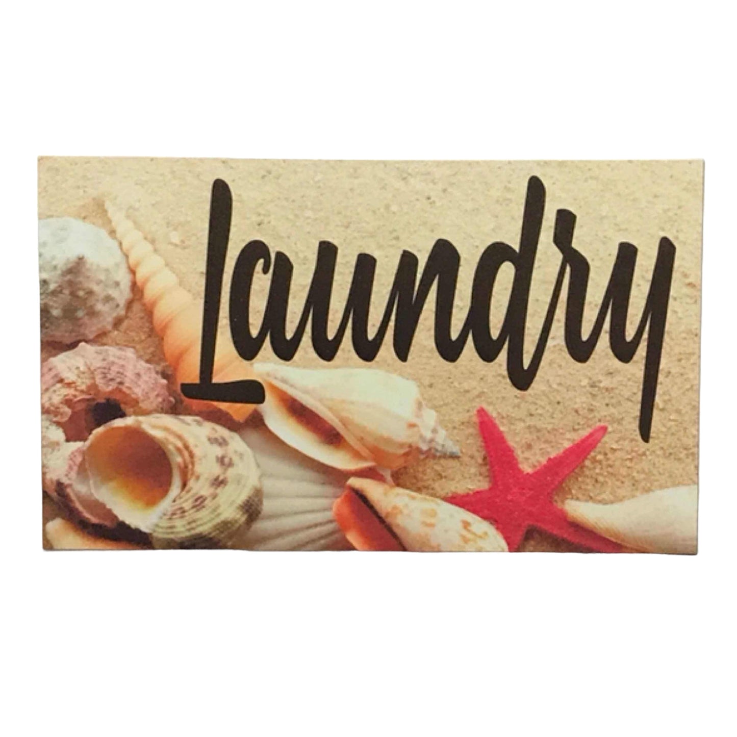 Beach Shells Starfish Toilet Laundry Bathroom Sign - The Renmy Store Homewares & Gifts 