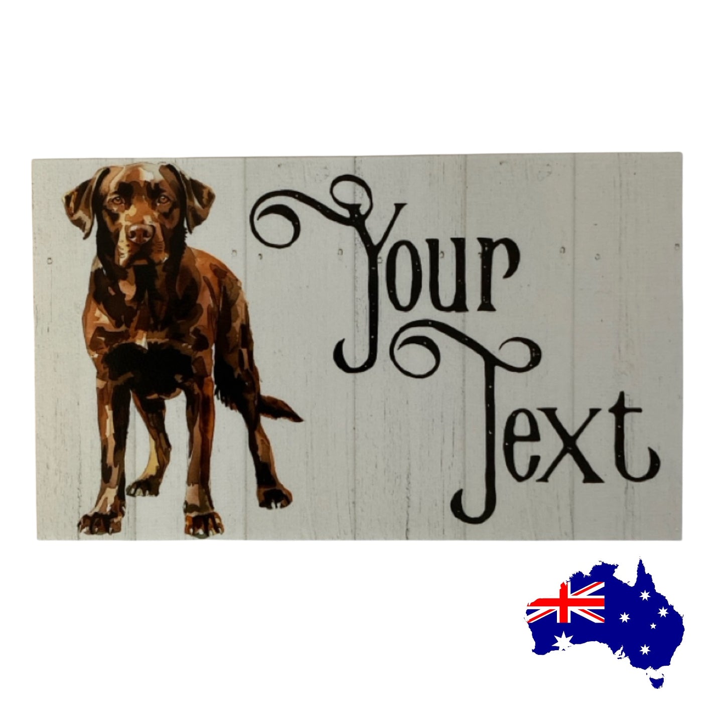 Labrador Chocolate Brown Dog Personalised Custom Sign