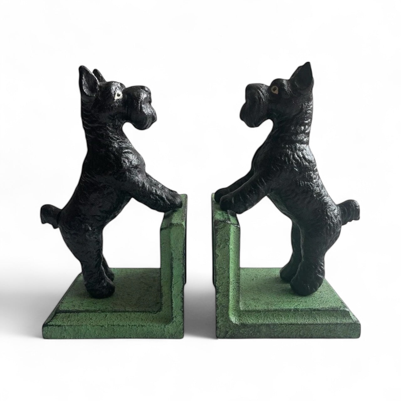 Book Ends Bookend Dog Black Scottish Highland Cast Iron