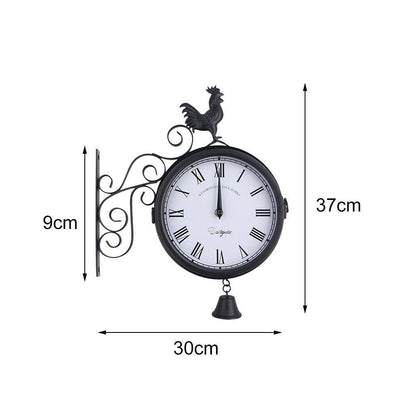 Clock Rooster Country Farmhouse Double Sided - The Renmy Store Homewares & Gifts 