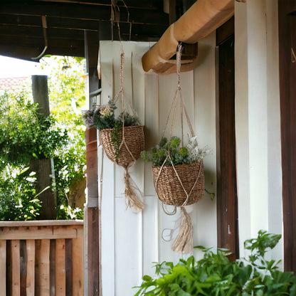 Pot Planter Plant Basket Set of 2 Hanging - The Renmy Store Homewares & Gifts 