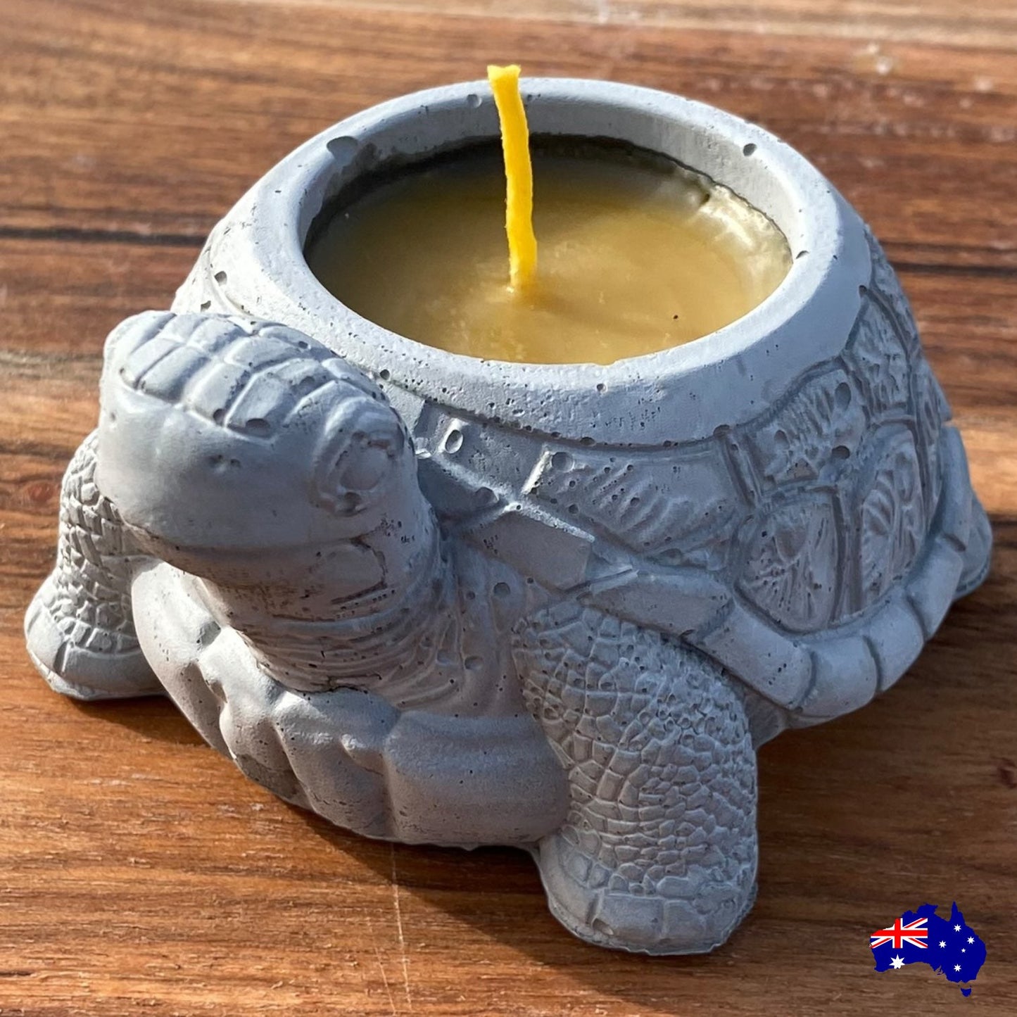 Pure Beeswax Turtle Candle Aussie Handmade