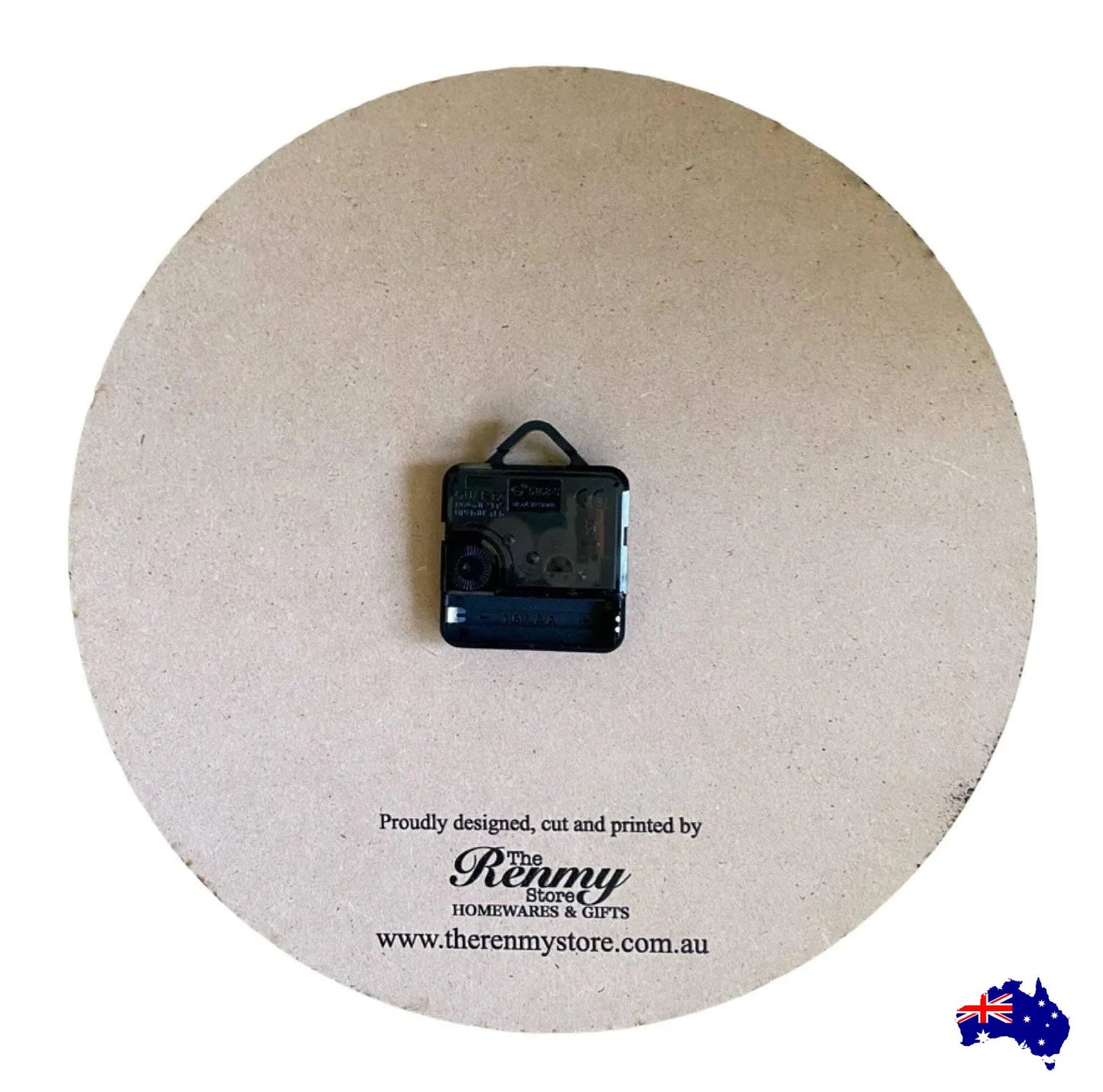 Clock Wall Emu Bird Floral 30cm 60cm Aussie Made