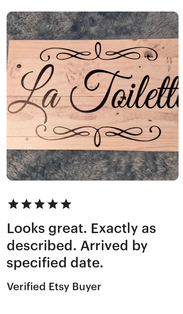 La Toilette Toilet Sign - The Renmy Store Homewares & Gifts 